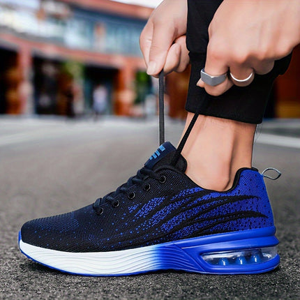 Mens Breathable Mesh Cushioned Sneakers Lightweight PU Sole