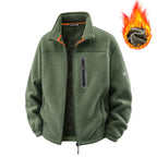 Fleece Sweater Men's Outdoor Casual Stand Collar Warm Jacket