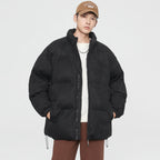 Stand Collar Deerskin Velvet Loose Windproof Warm Quilted Jacket High Quality Trendy Wild Protection