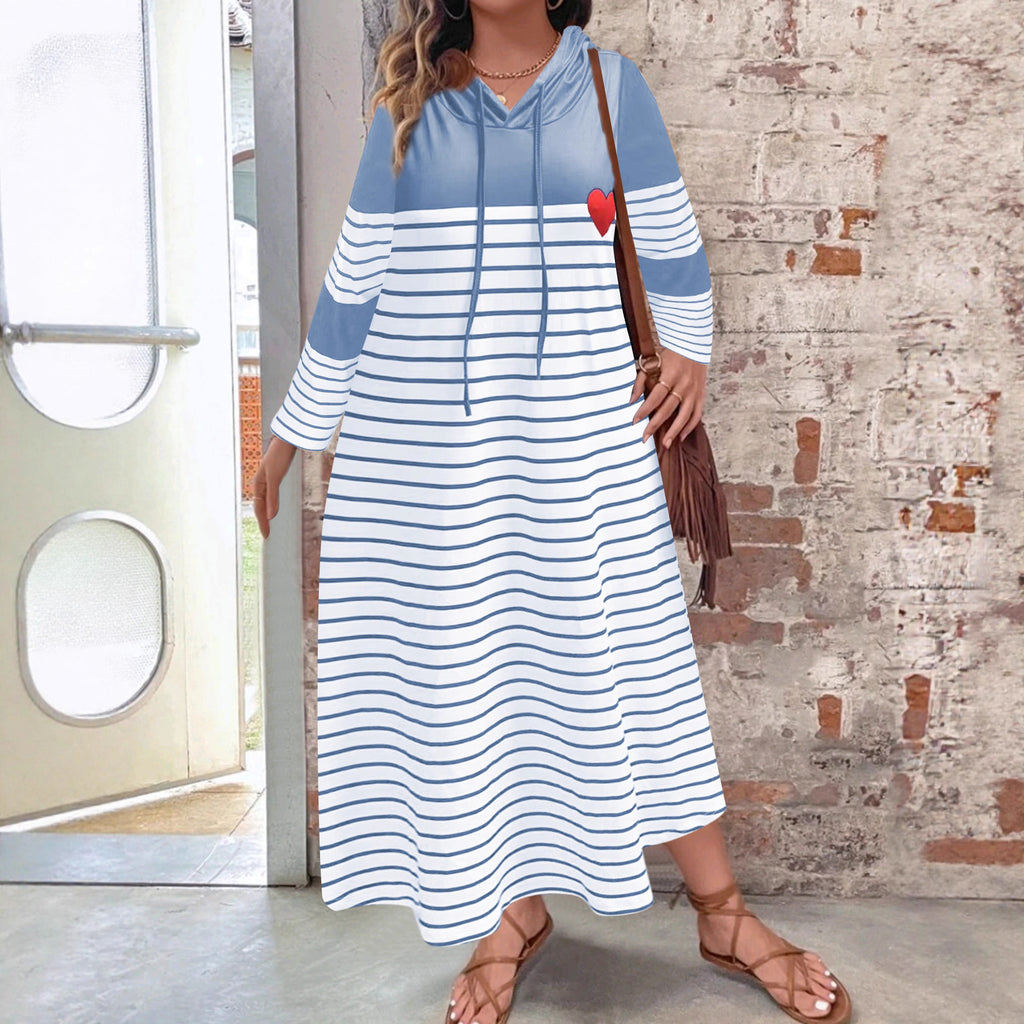 Long Sleeve Knee-length H-cut Front Pocket