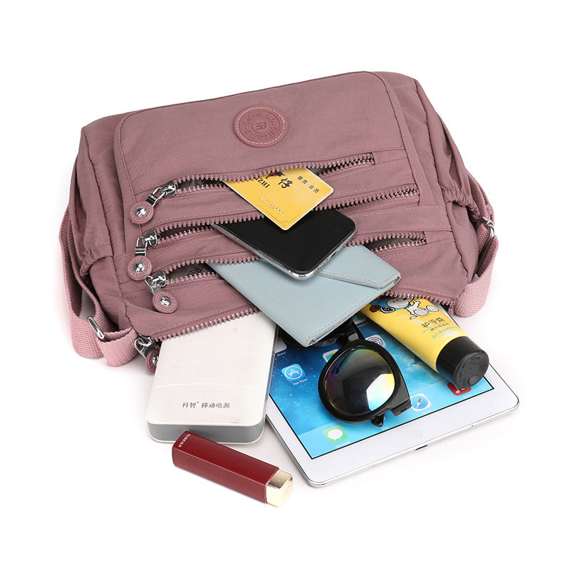 Nylon Crossbody Cloth Bag Large Capacity Multi-compartment