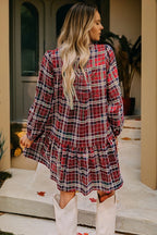 Women's Leisure Pullover Printed Plaid Dress
