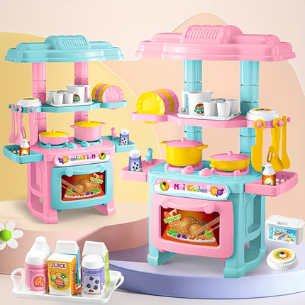 48 Piece Kitchen Playset Realistic Dolls With Dining Table