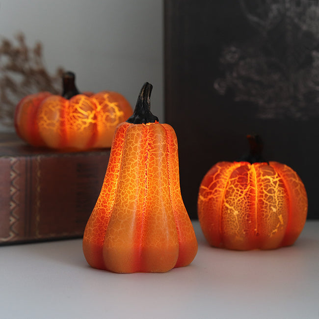 New Halloween Pumpkin Lantern Simulation Pumpkin LED Candle Lamp Resin Luminous Pumpkin Main Image