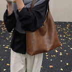 High-end Large Capacity Maillard Relaxed Casual Shoulder Tote Bag