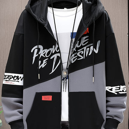 Men's Heavyweight Zip Hoodie Oversized Streetwear Jacket