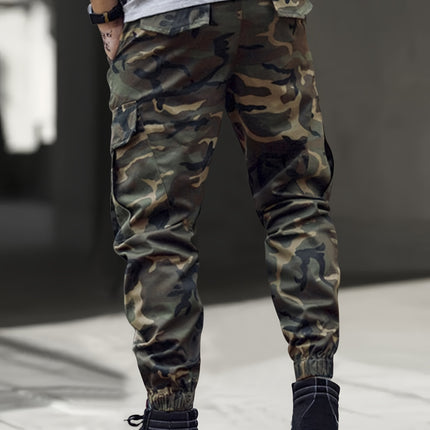 Men's Camouflage Cargo Pants With Pockets Casual Trousers