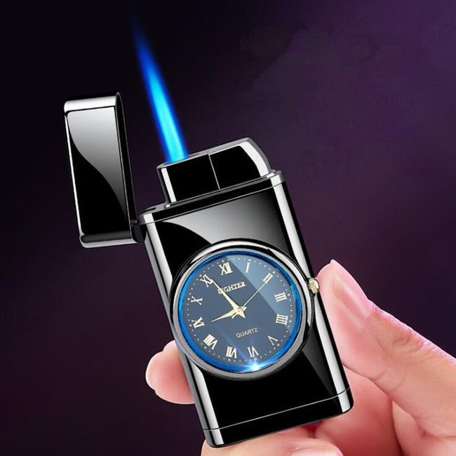 Personalized Creative Multifunctional Electronic Watch Cigarette Lighter-in-one Body Multi-purpose LED Flashing Lamp Gift Lighter Main Image
