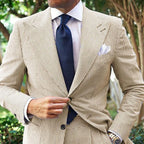 Men's Seersucker Striped Suit Two-piece Suit