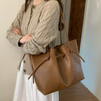 Retro Easy Matching Shoulder Commuter Tote Bag For Work