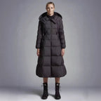 Long Casual Hooded Warm White Duck Down Jacket