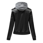 Large Size Women's Artificial Leather Women's Motorcycle Jacket American Style