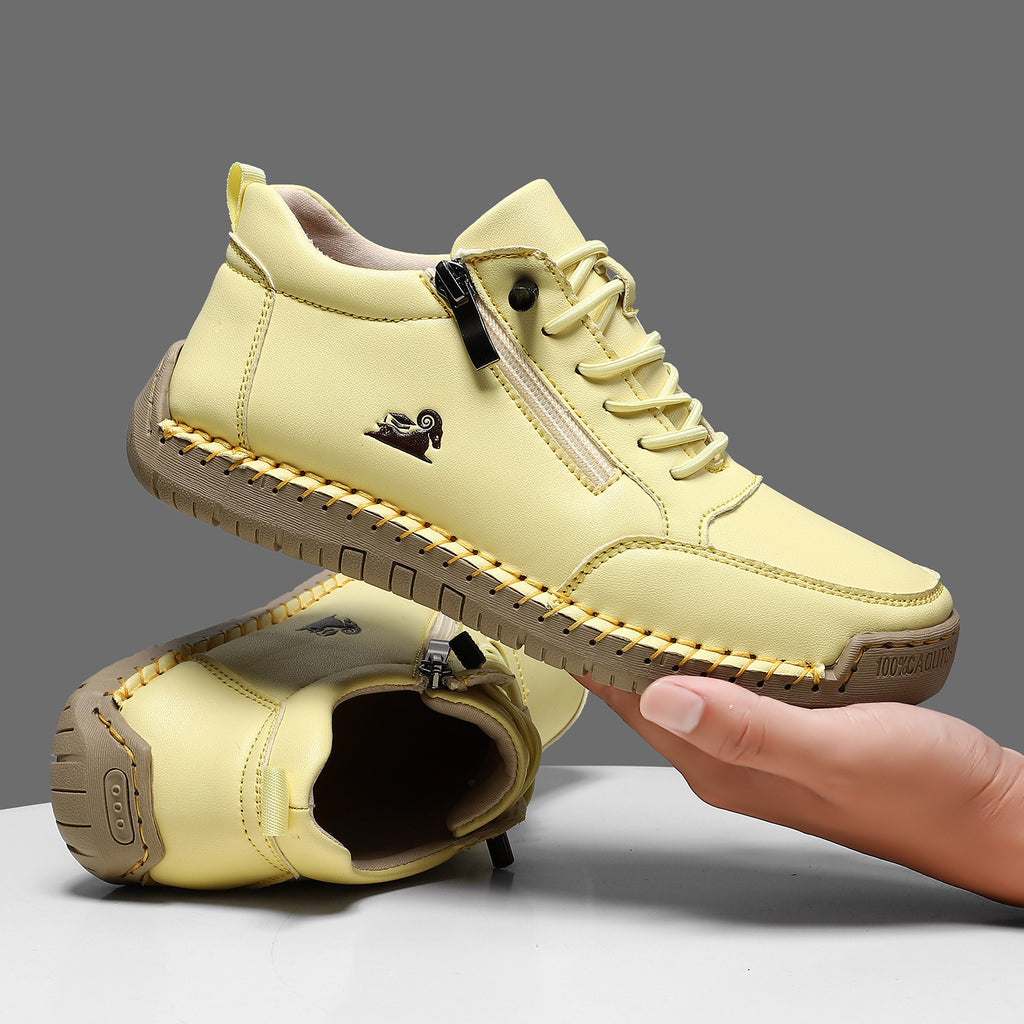 Handmade Stitching Female Soft Bottom Flat Shoes Casual