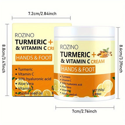 Rozino Turmeric Vitamin C Hand Foot Cream Hyaluronic Acid