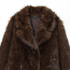 Women's Double-sided Artificial Fur Effect Jacket Coat