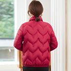 Fashion Stand Collar Pure Color Cotton Clothing Women