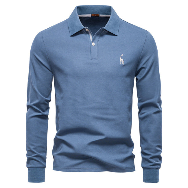 Lapel Casual Solid Color Polo Shirt Hover Image