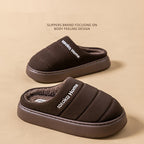 New Cotton Waterproof Plush Autumn And Winter Warm Non-slip Platform Fleece Lined Cotton Shoes