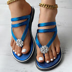 Floral Pattern Flip-Flops Comfortable Casual Summer Beach Slippers - Anklet Not Included