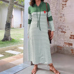 Long Sleeve Knee-length H-cut Front Pocket