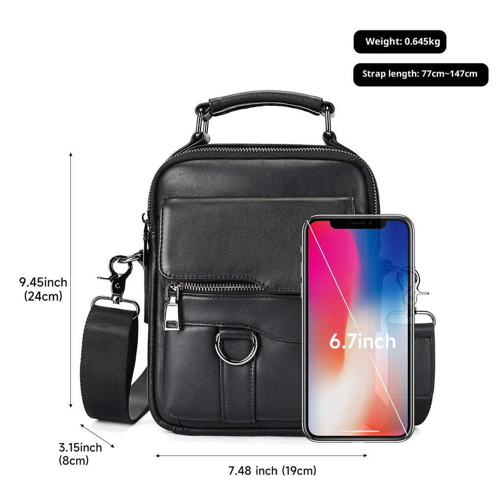 Leather Business Commuter Slung Handbag