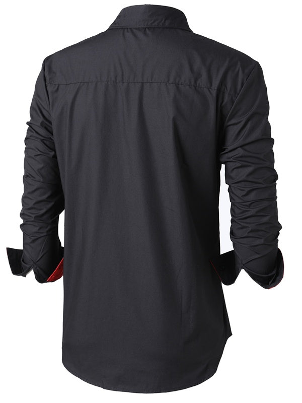 A Cool And Casual Long-sleeved Shirt In Contrasting Colors For A Teenage Man Main Image