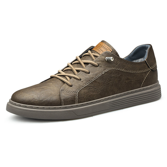 Two-layer Cowhide Casual Sneakers Low-top Men's Shoes Main Image