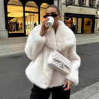 Internet Celebrity Fur Coat Women's Large Lapel Street Shot Fluffy