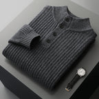 New Half Turtleneck Button Sweater For Men