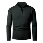 Men's Solid Color Half Zipper Sweater