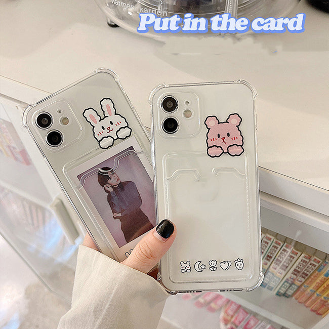 Cartoon Transparent Card Case Phone Case Hover Image