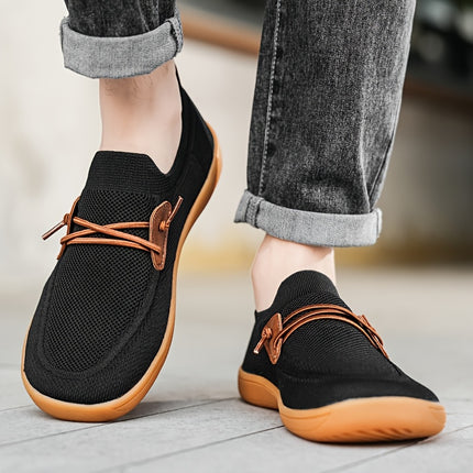 Mens Low Top Slip On Hiking Shoes Durable Fabric Upper