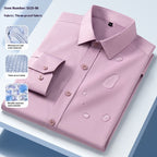 Spring And Summer Three-proof White Shirt Men's Long Sleeve