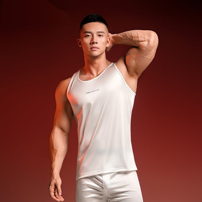 Quick-drying Seamless Vest Sexy Light Luxury Satin Hover Image