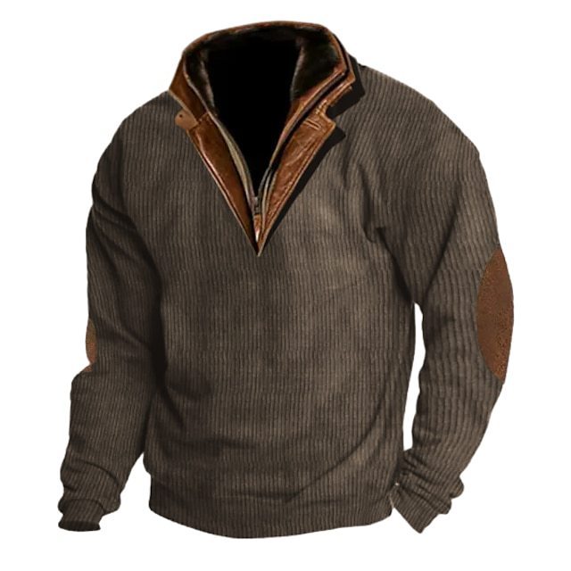 Warm And Loose Outdoor Breathable Stand Collar Men's Sweater