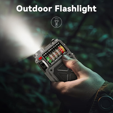 Emergency Solar Hand Crank Radio With USB Charging FM AM
