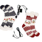 USB Electric Heating Warm Thickened Heating Room Socks