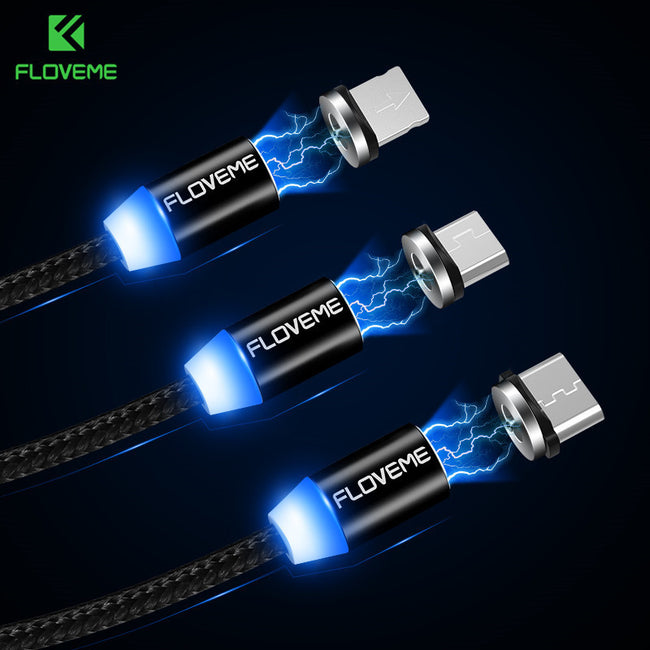 Compatible with Apple, Magnetic Micro USB Cable For Android and IOS Devices Hover Image