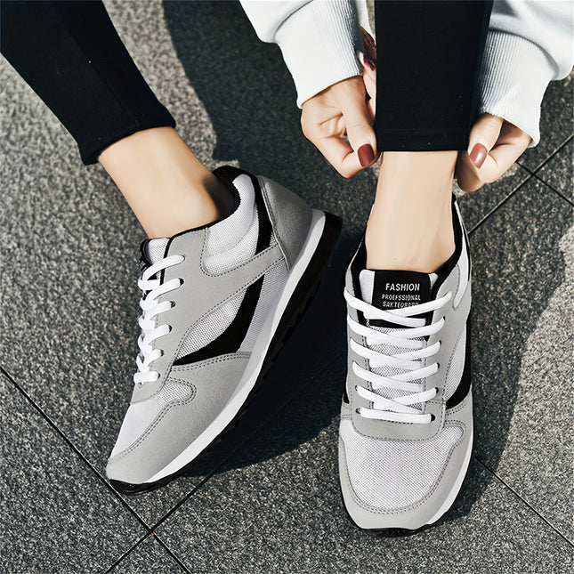 Mens Sneakers And Womens Shoes Breathable Striped Mesh