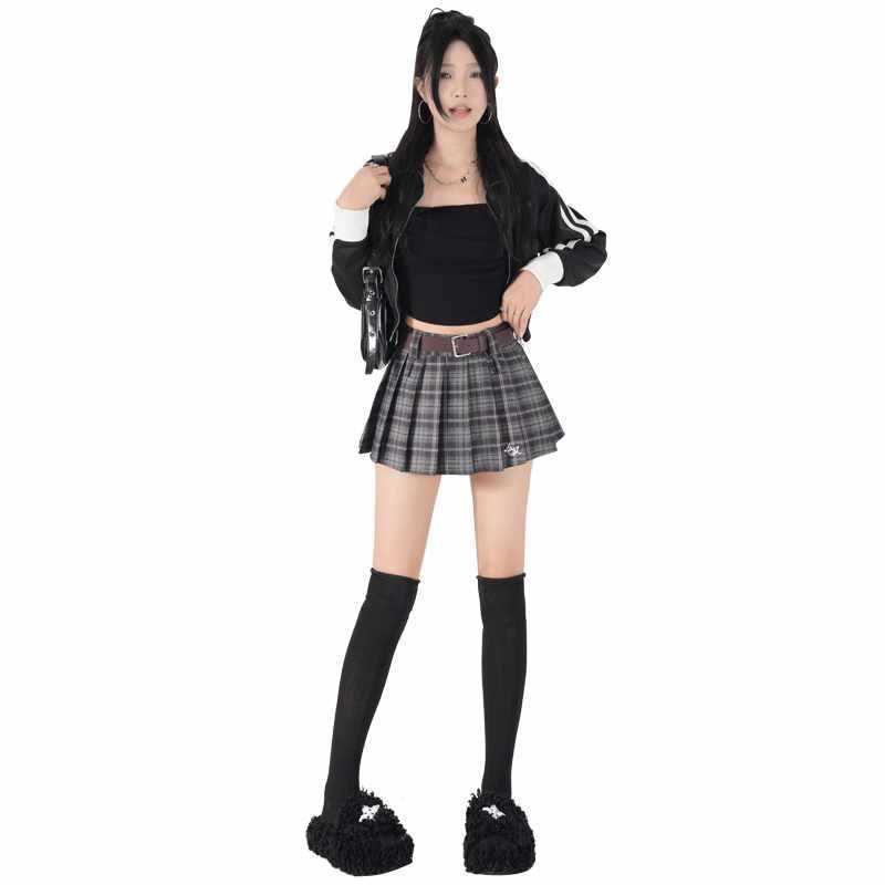 New High Waist American Retro A- Line Skirt Short