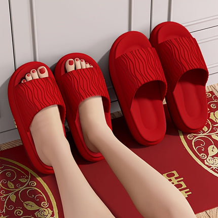 EVA Thick Soles Slip On Slippers For Men Women Couple Gift