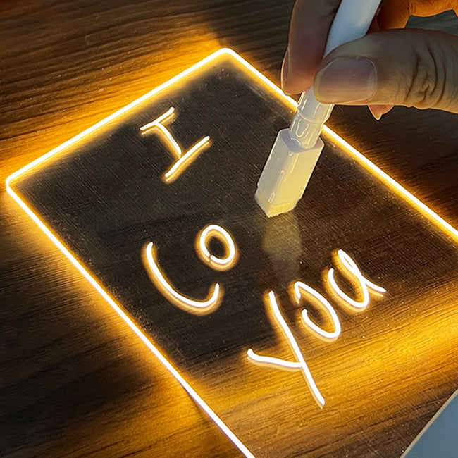 Creative Note Board Creative Led Night Light USB Message Board Holiday Light With Pen Gift For Children Girlfriend Decoration Night Lamp Hover Image