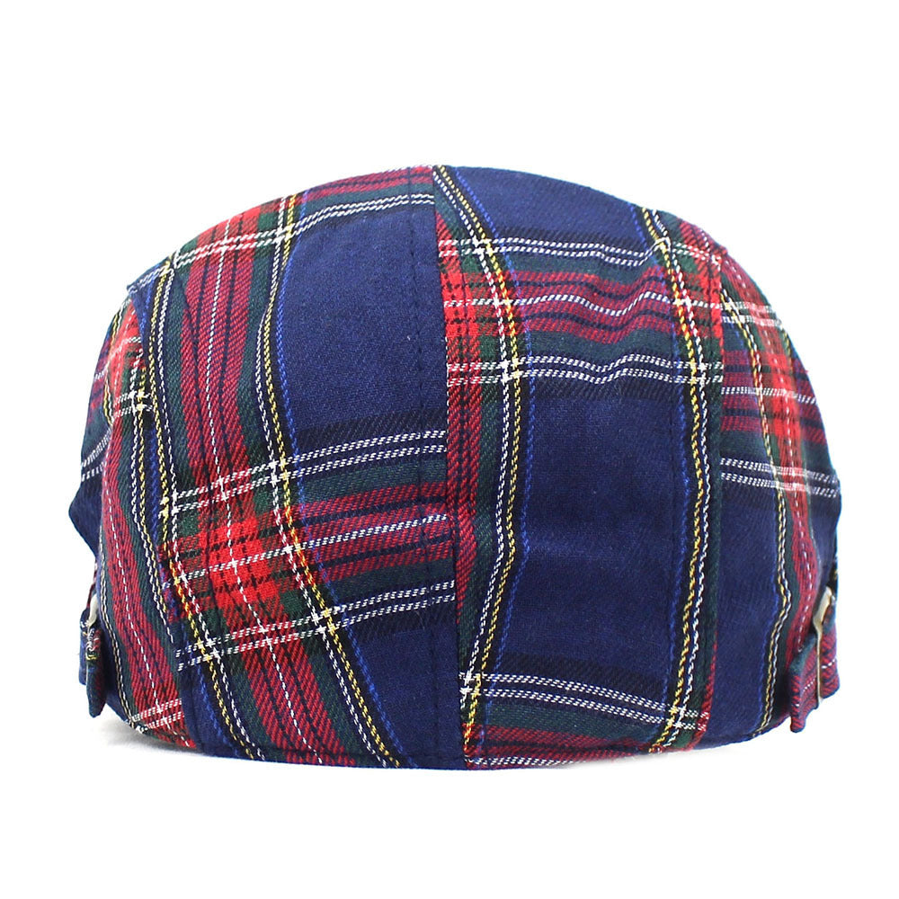 Retro Plaid Beret Men's And Women's Spring And Autumn Hat Casual Peaked Cap