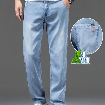 6606T Lyocell Ultra Thin Mens Jeans With Contrast Stitching