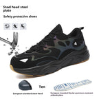 Steel Head Non-slip Soft Bottom Four Seasons Breathable Mesh Shoes