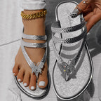 Floral Pattern Flip-Flops Comfortable Casual Summer Beach Slippers - Anklet Not Included