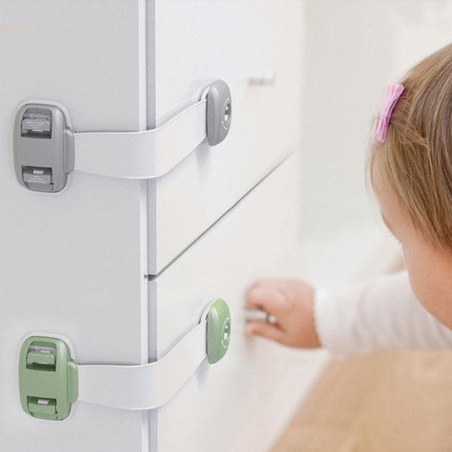 Home Baby Safety Protection Lock Anti-Clip Hand Door Closet Cabinet Locks Fo Fridge Cabinet Drawer Box Safe Lock For Kids No Tools Or Drilling Child Safety Cabinet Proofing Cabinet Drawer Door Latches Hover Image