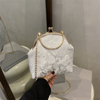 Women's Fabric Embroidered Chain Retro Messenger Bag