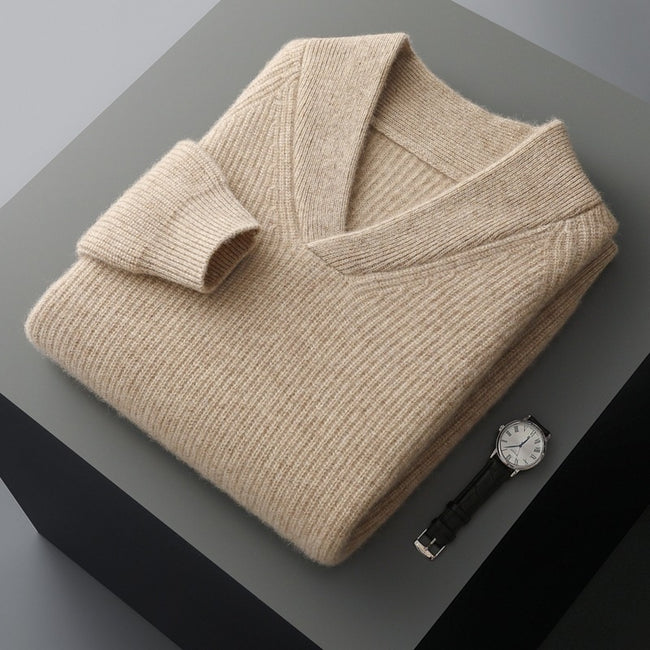 Men's Knitted Bottoming Shirt Pullover Long Sleeve Sweater Loose Casual Hover Image