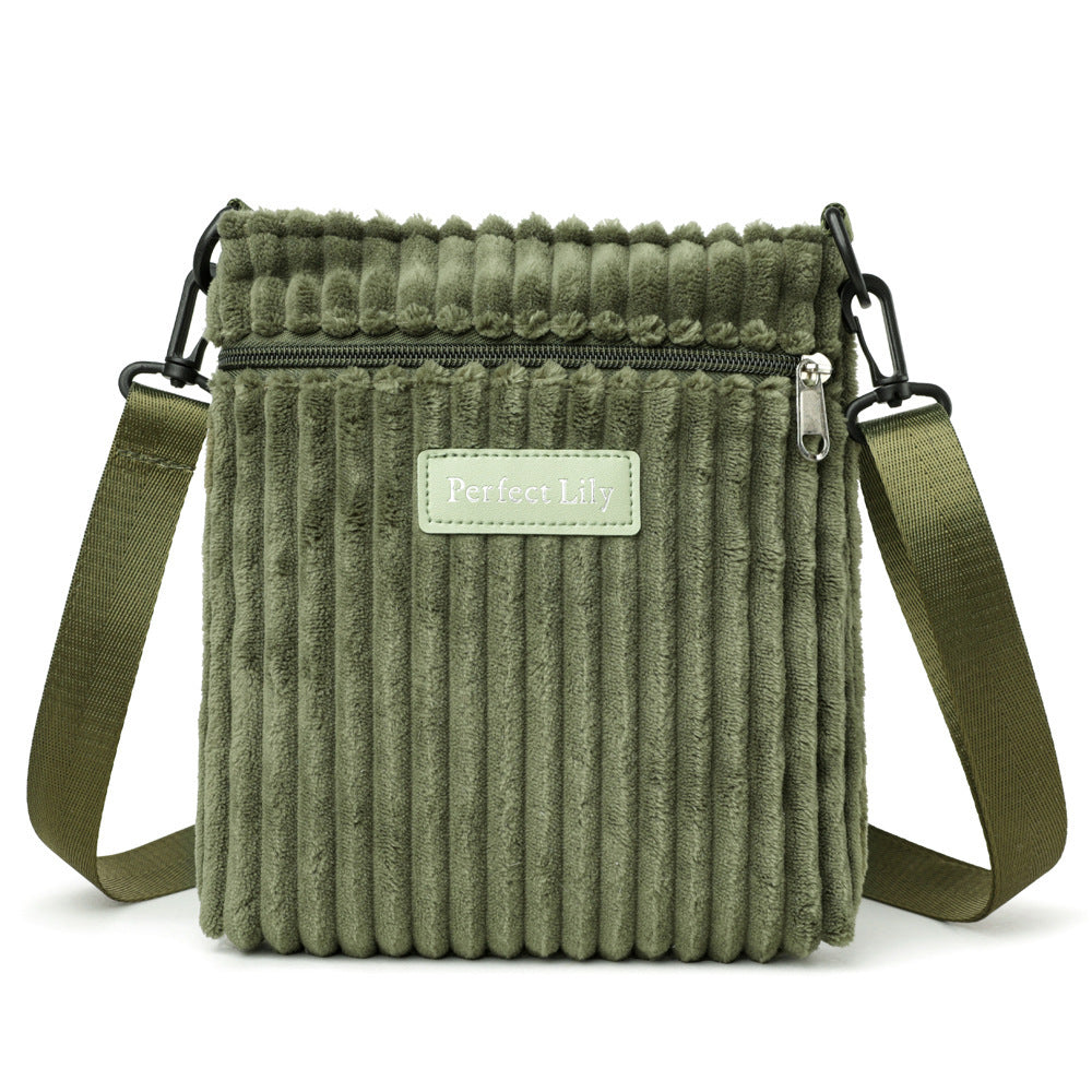 Women's Leisure Corduroy Shoulder Messenger Bag